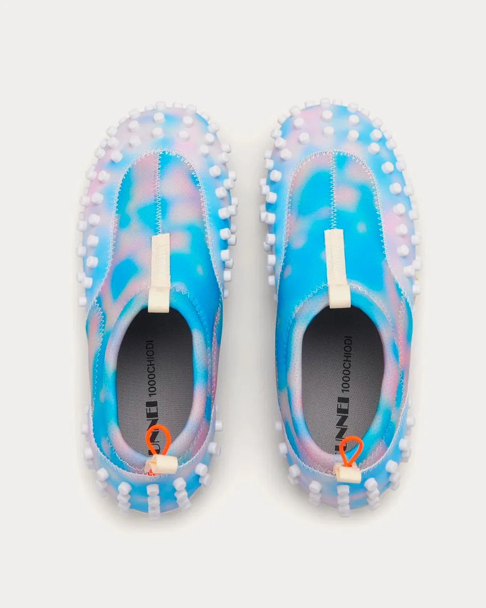1000CHIODI Azure & White Slip On Sneakers