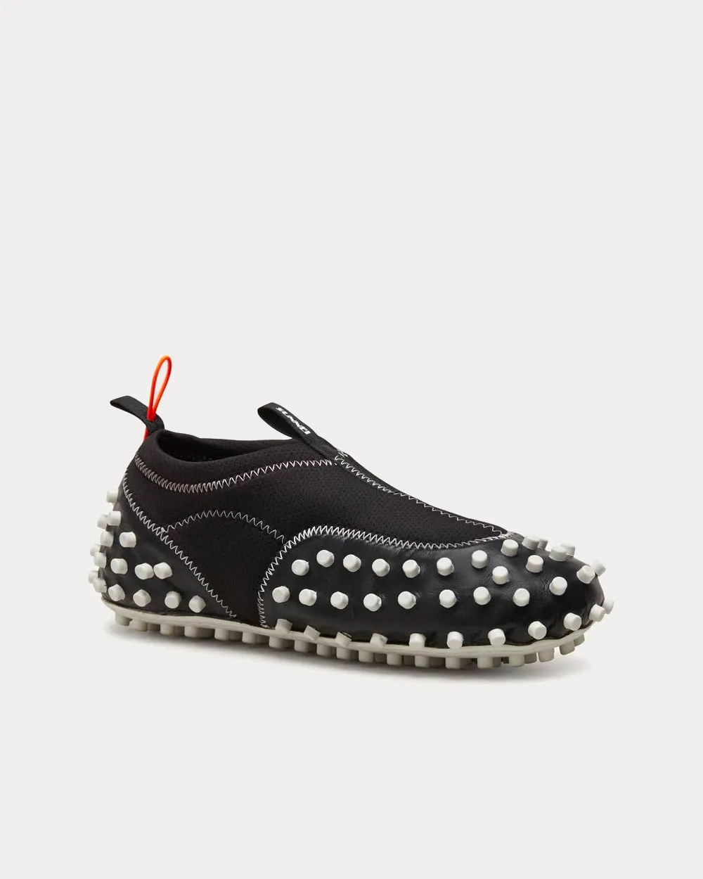 1000CHIODI Black & White Slip On Sneakers