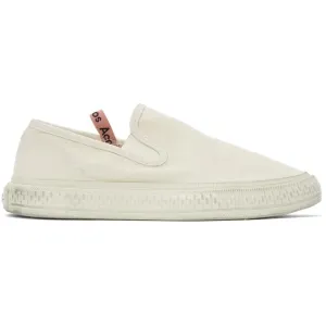 Acne Studios Off-White Canvas Slip-On Sneakers