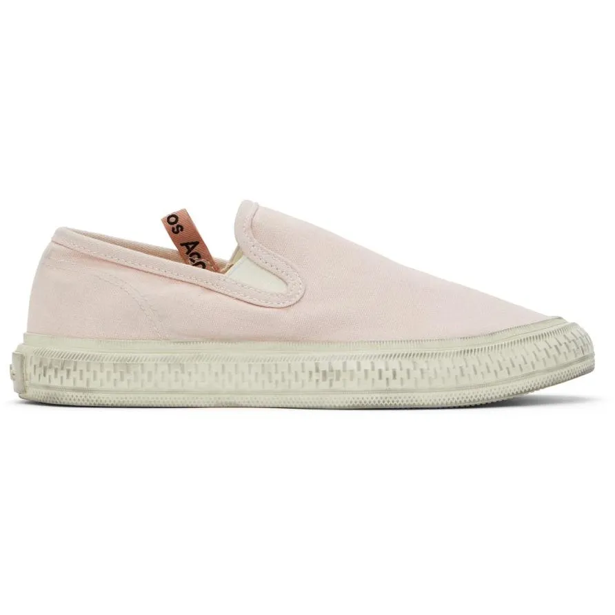 Acne Studios Pink Canvas Slip-On Sneakers