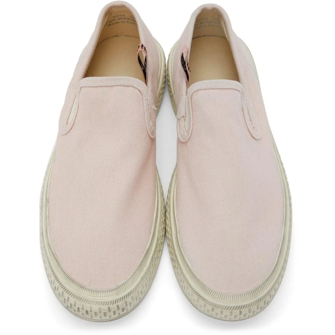 Acne Studios Pink Canvas Slip-On Sneakers