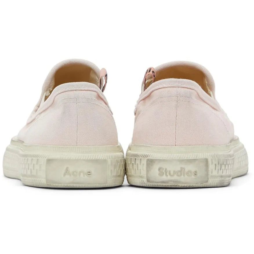 Acne Studios Pink Canvas Slip-On Sneakers