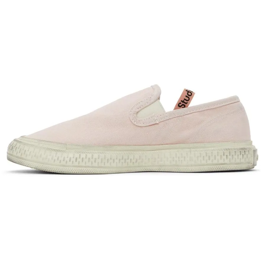 Acne Studios Pink Canvas Slip-On Sneakers