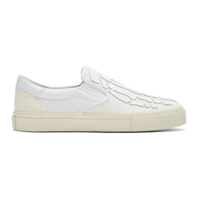 AMIRI White Skeleton Toe Slip-On Sneakers