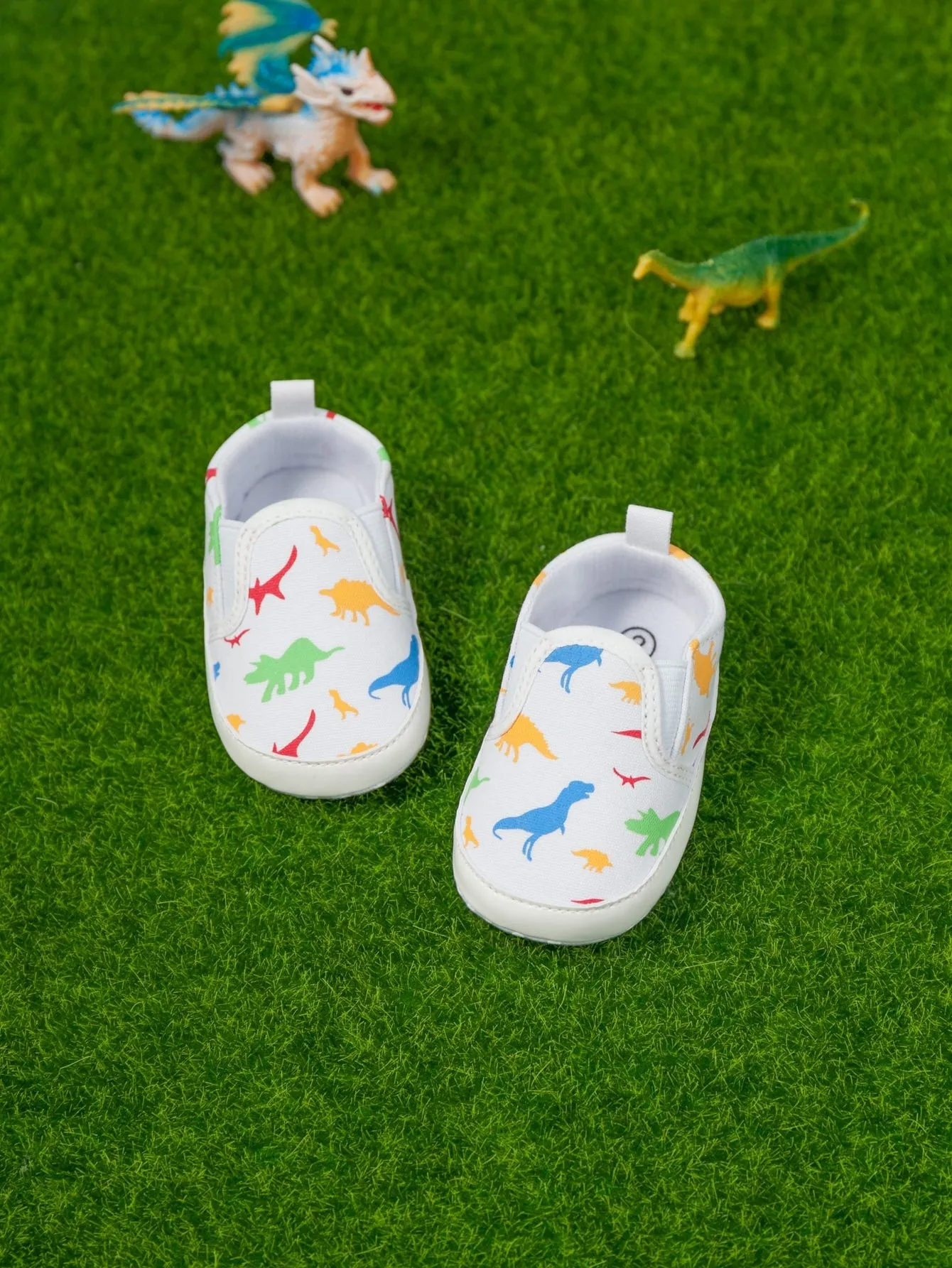 Baby Dinosaur Graphic Slip On Sneakers