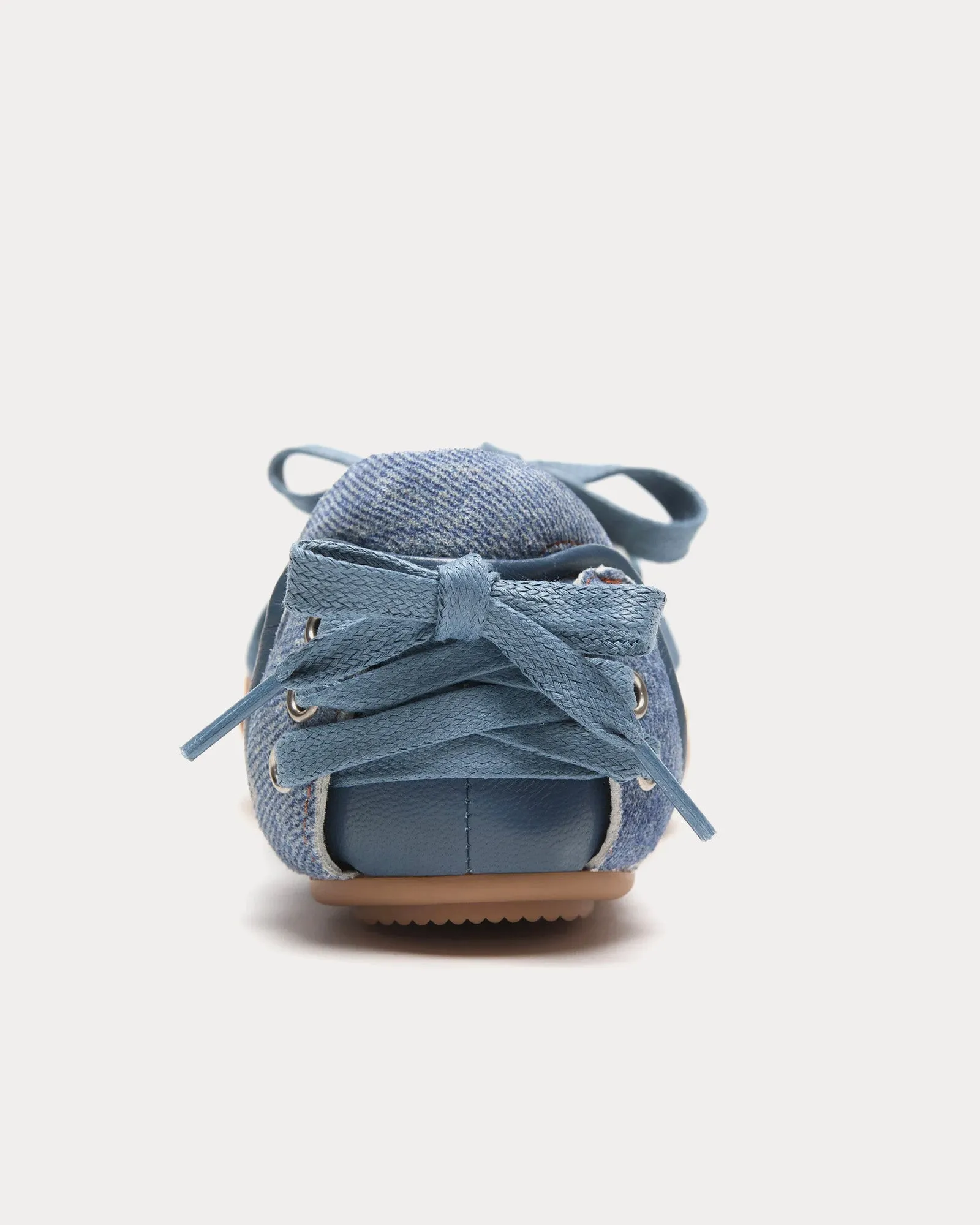 Ballerina Lace-Up Blue Slip On Shoes