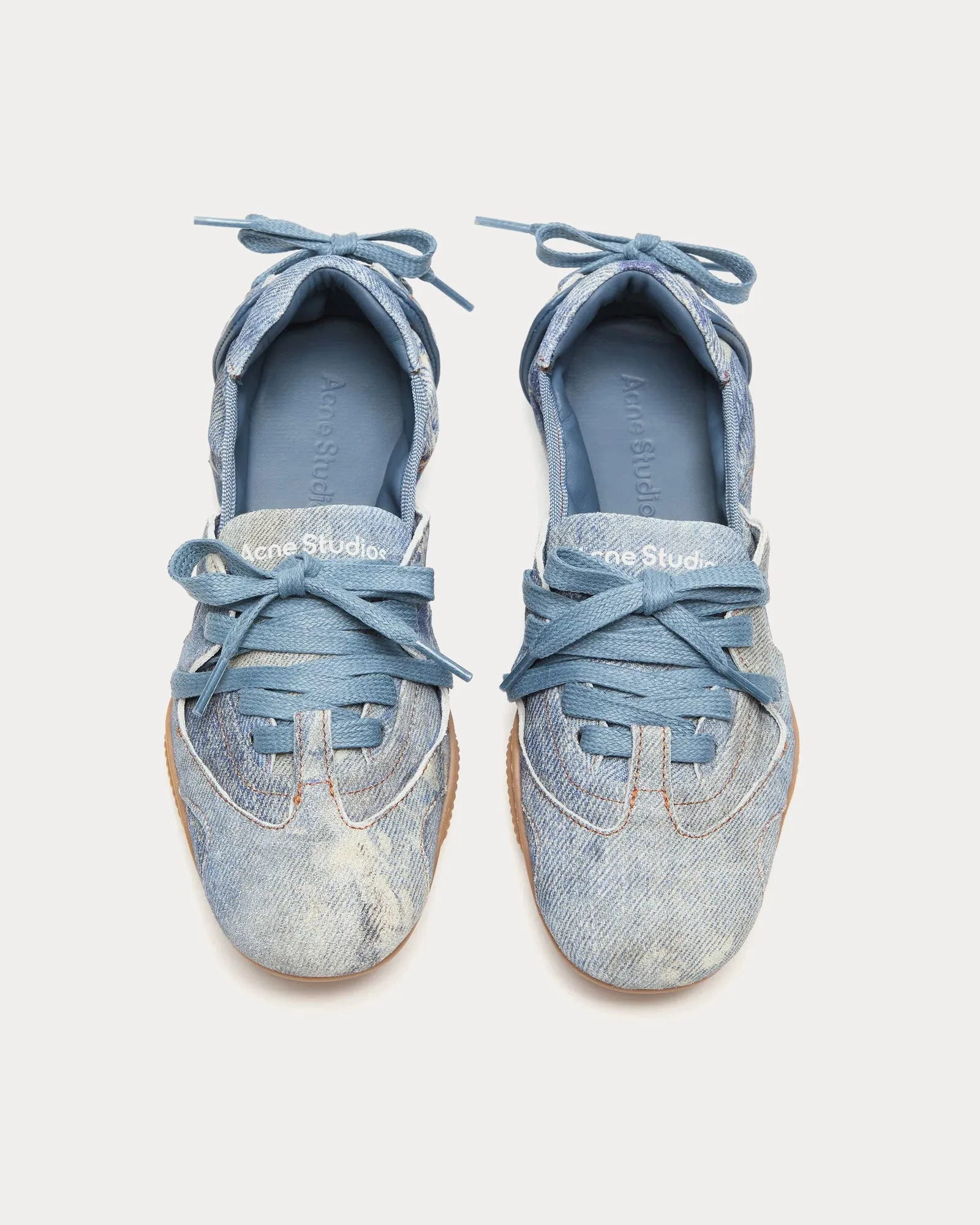 Ballerina Lace-Up Blue Slip On Shoes