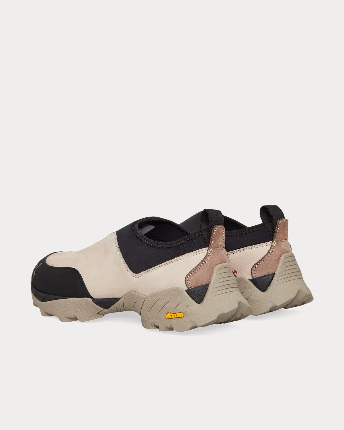 Black / Taupe Slip On Sneakers