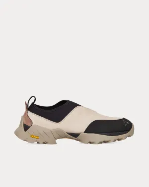 Black / Taupe Slip On Sneakers