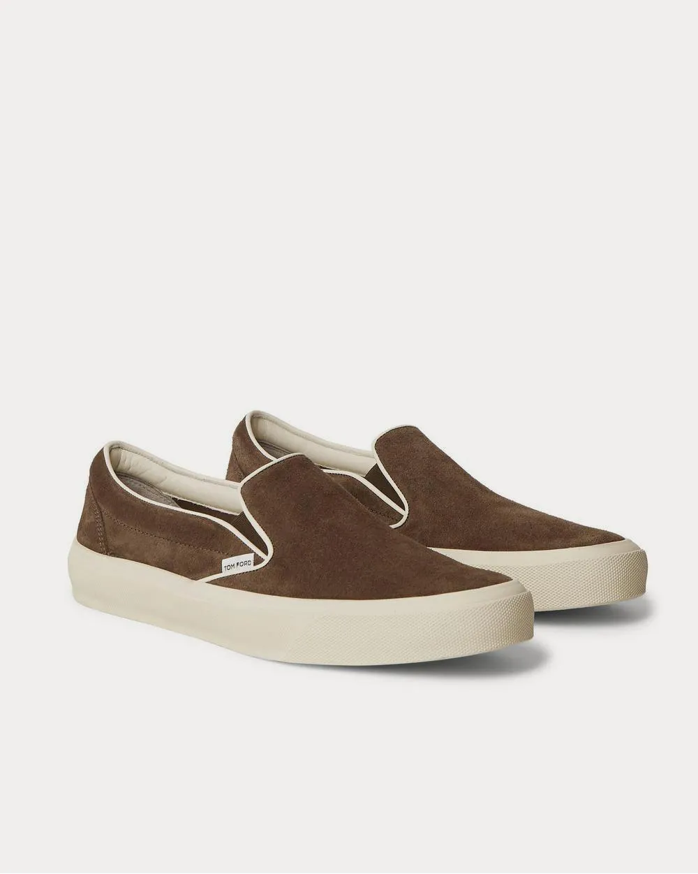 Cambridge Leather-Trimmed Suede Slip-On  Green slip on sneakers