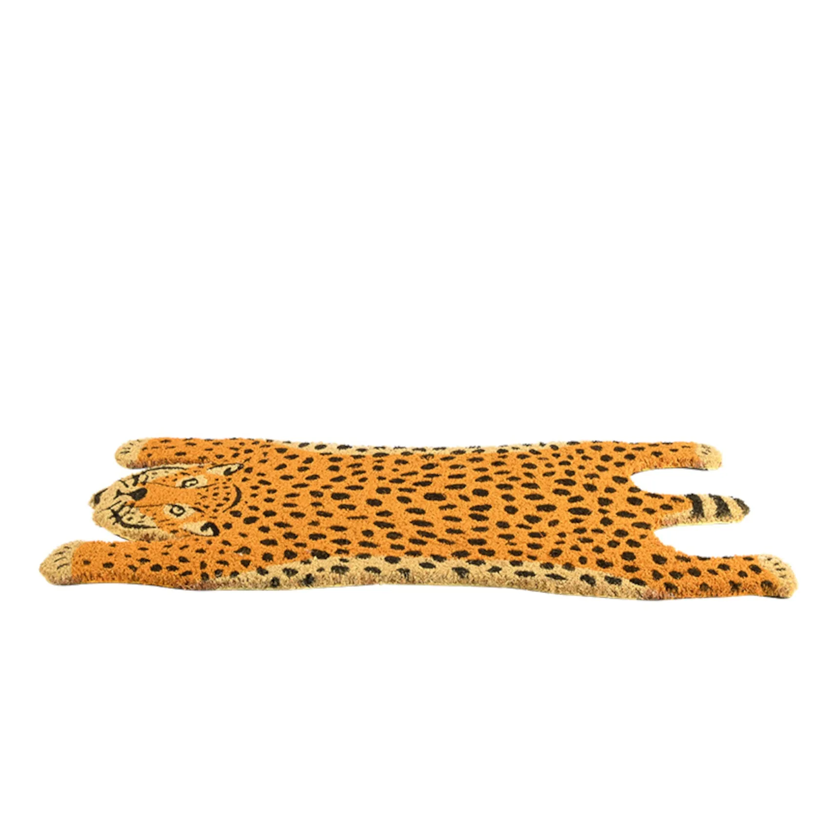 Cheetah Coir Welcome Mat with PVC Backing (74cm x 37cm)