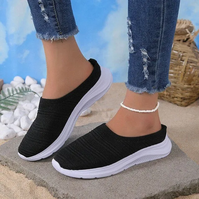 Comfy Solid Color Slip On Flat Shoes