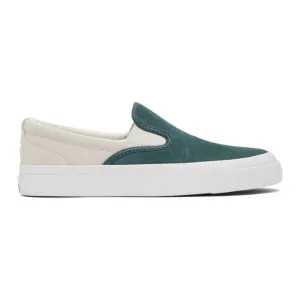 Converse Green and Off-White Suede One Star CC Pro Slip-On Sneakers