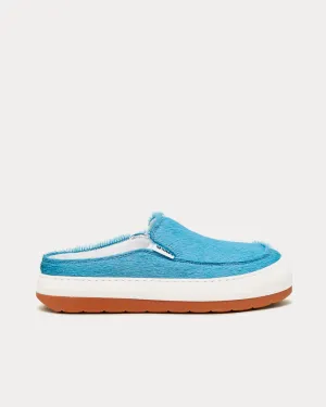 Dreamy Ponyhair Azure Sabot Slip On Sneakers