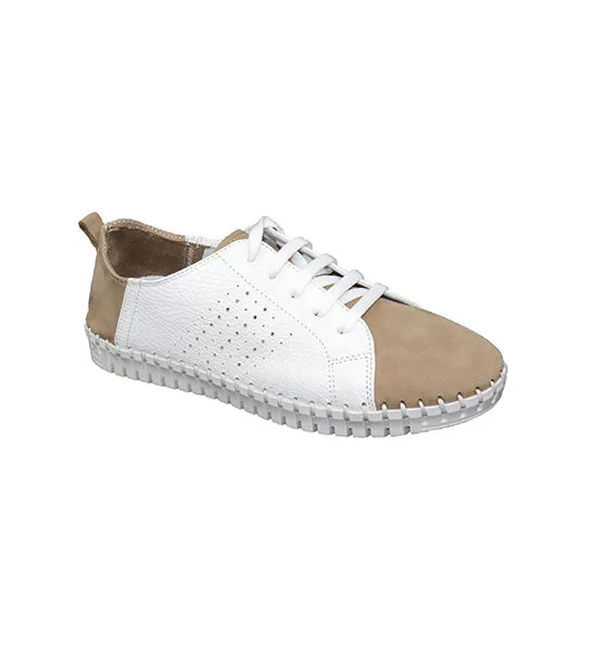 Eric Michael by Laurevan Women's Ali Shoe - Beige/White
