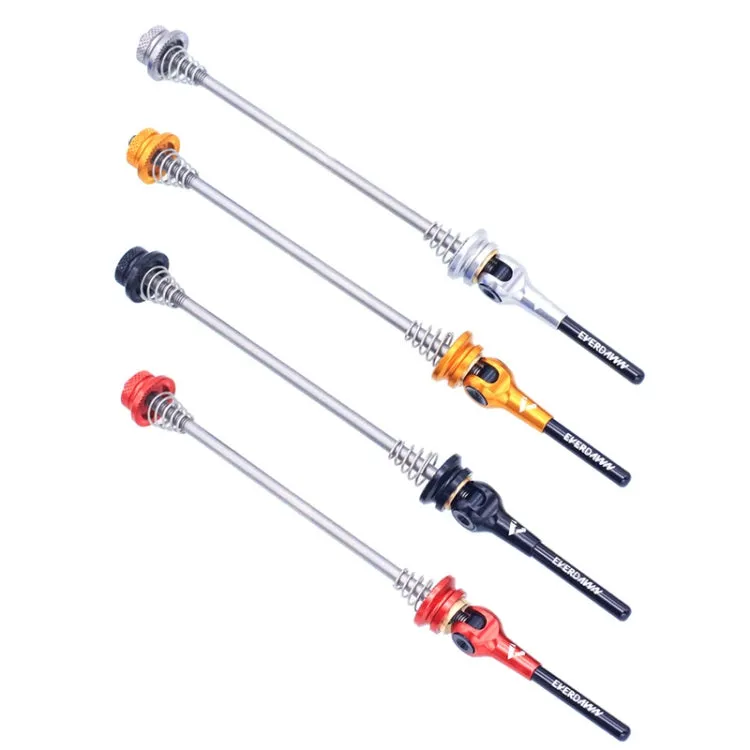 EVERDAWN Mountain Highway Bike Titanium Alloy Axis Quick Removal Rod Front And Rear Rollers Open Flower Drum Fixed Axis Trolley(Golden)