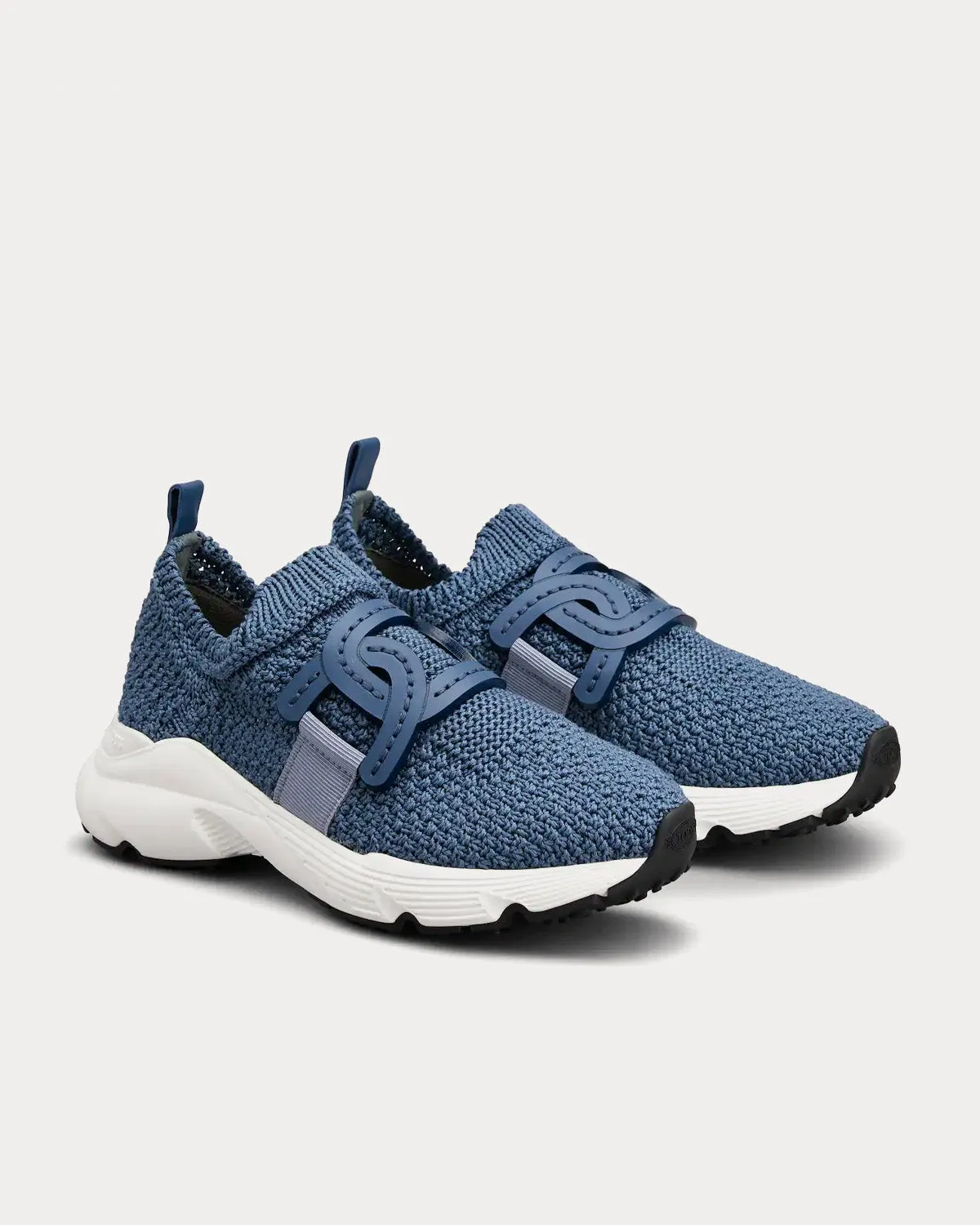 Fabric Blue / White Slip On Sneakers