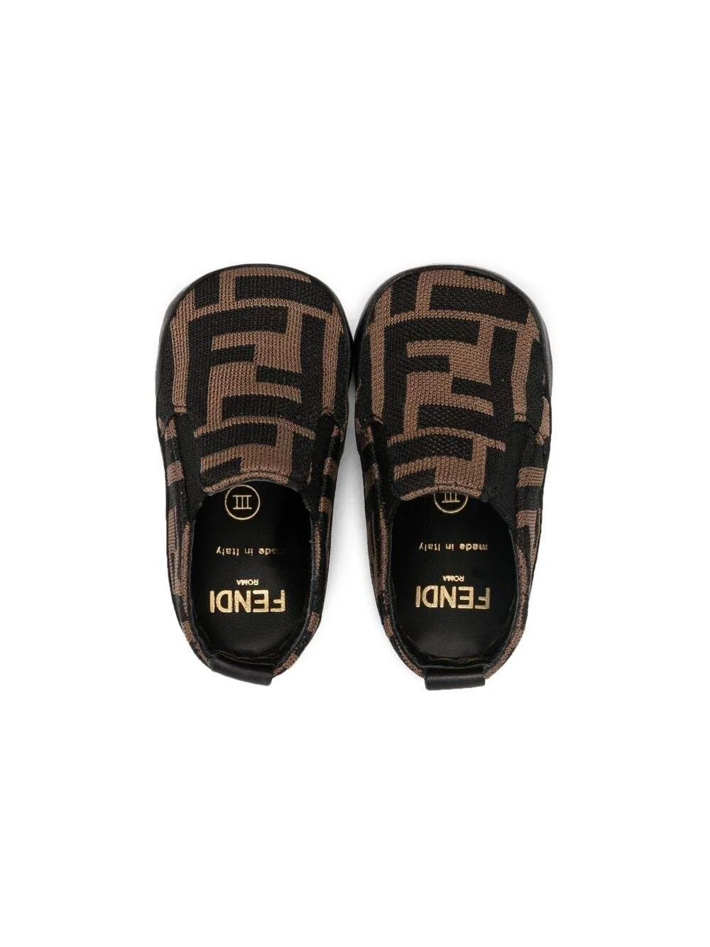 FENDI BABY FF slip-on sneakers Brown