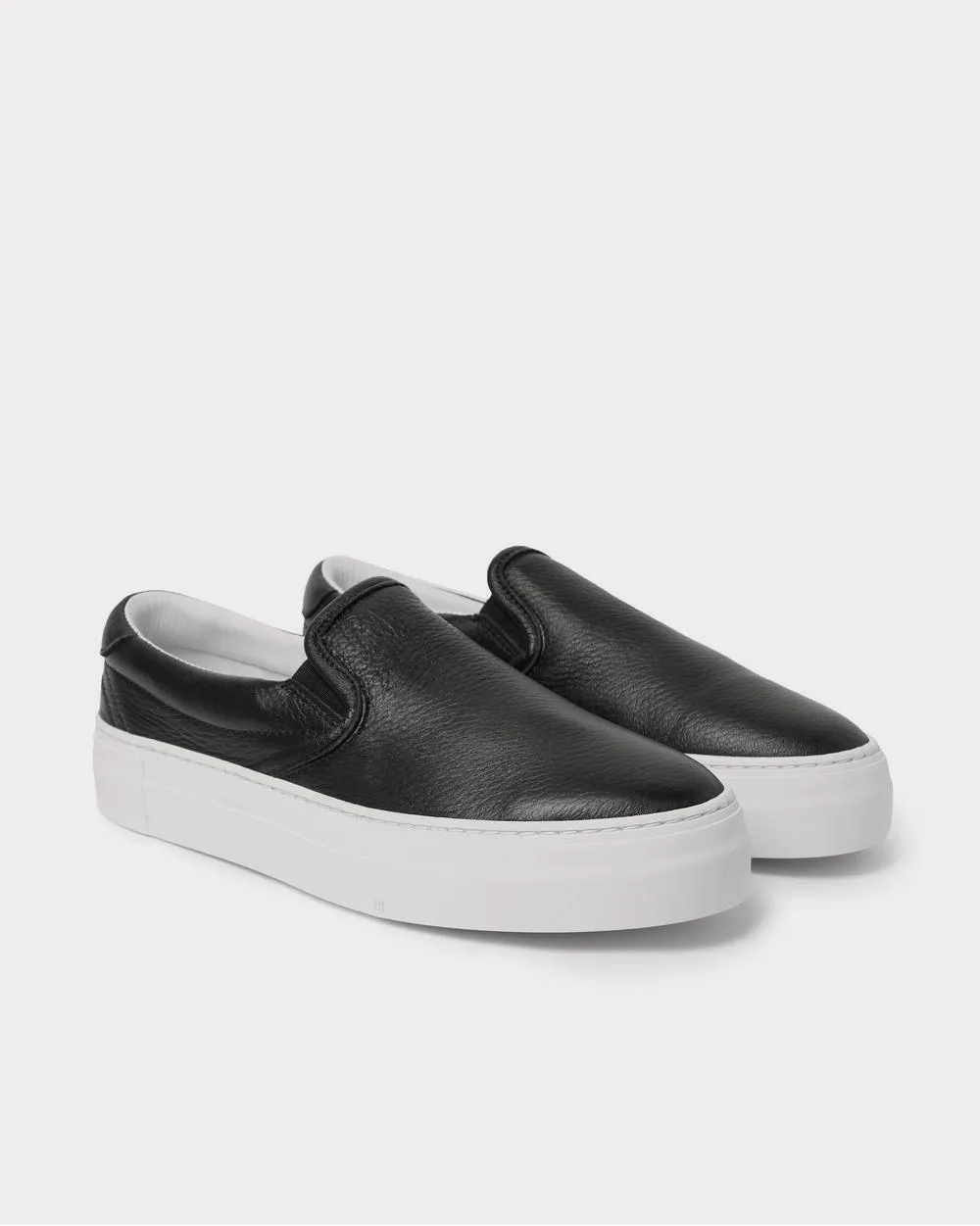 Garda Full-Grain Leather Slip-On  Black slip on sneakers