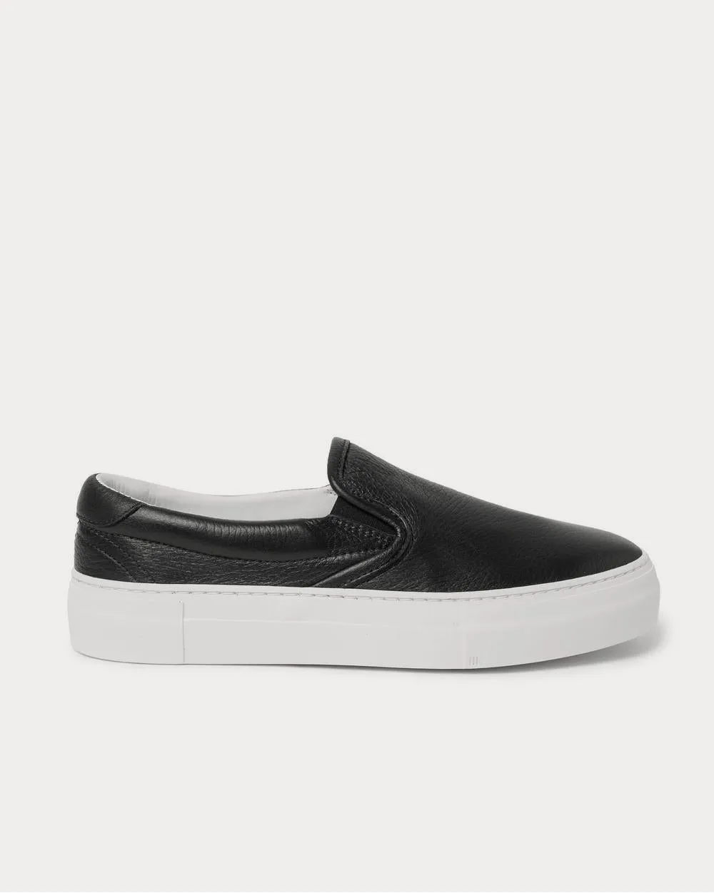 Garda Full-Grain Leather Slip-On  Black slip on sneakers