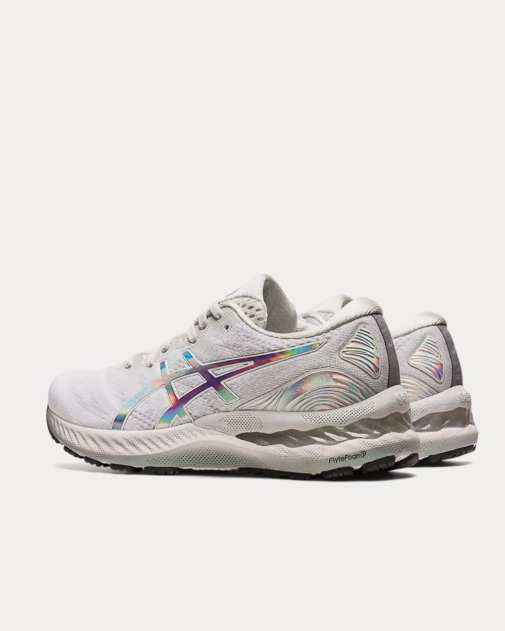 Gel-Nimbus 23 Platinum Glacier Grey / White Running Shoes