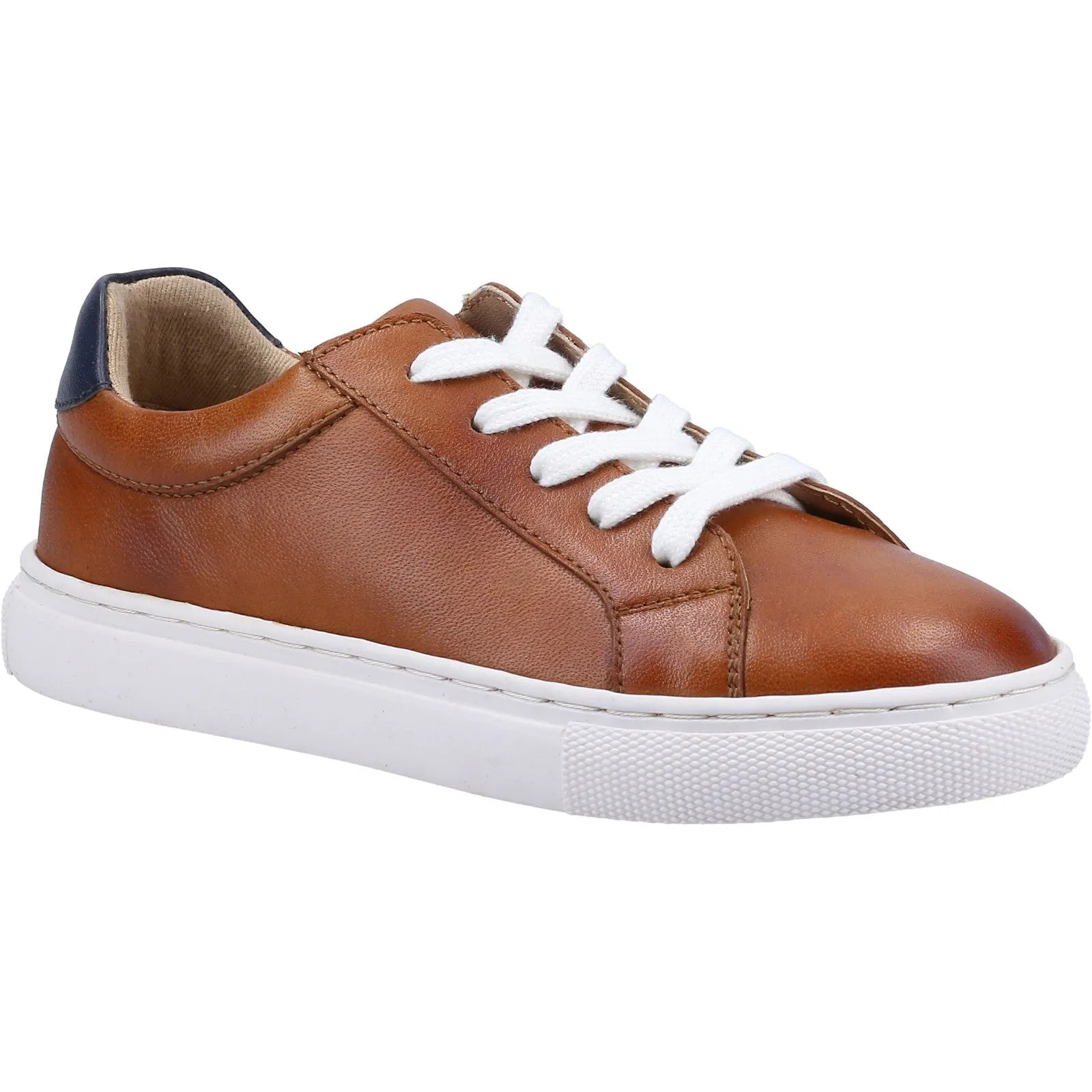 Hush Puppies Mini Colton Junior Leather Lace Up Trainers