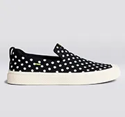 IBI SLIP-ON Black Knit White Polka Dots Sneaker Men