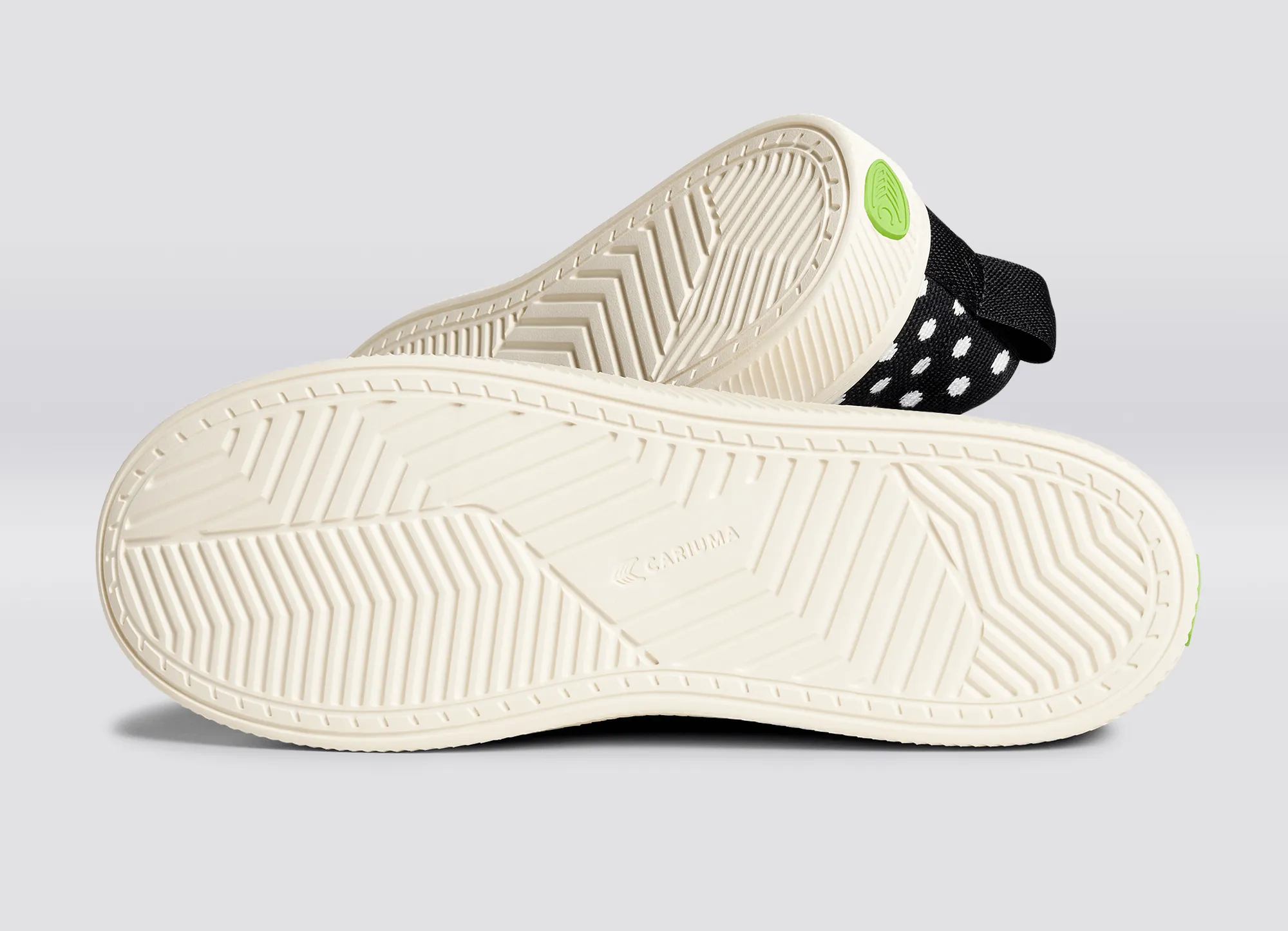 IBI SLIP-ON Black Knit White Polka Dots Sneaker Men