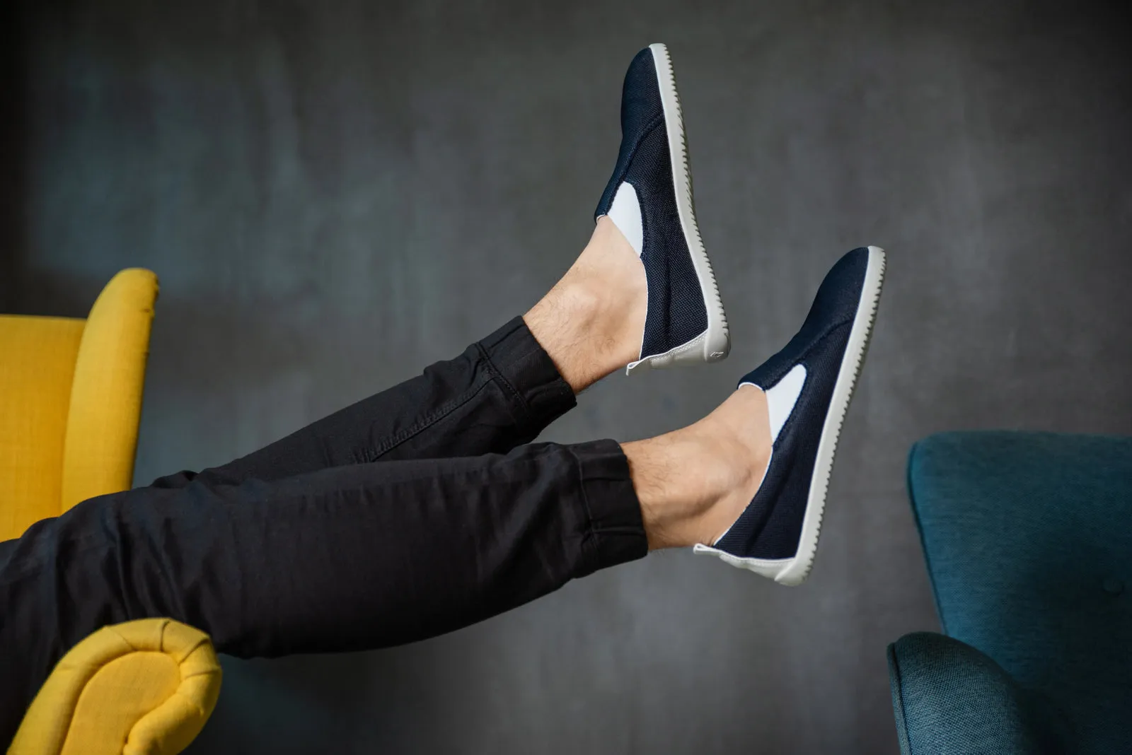 Men's Navy Comfort slip-on sneakers