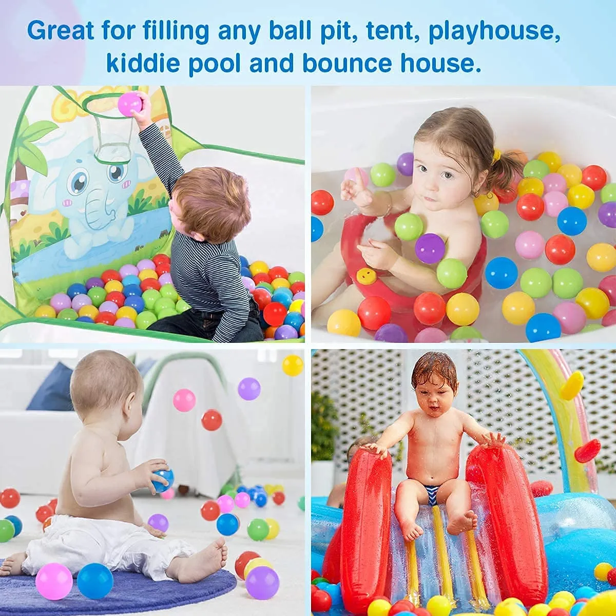 MINITOES Plastic Baby 12 Premium Multicolour Balls for Kids Pool Pit/Ocean Ball Without Sharp Edges (Multicolor)
