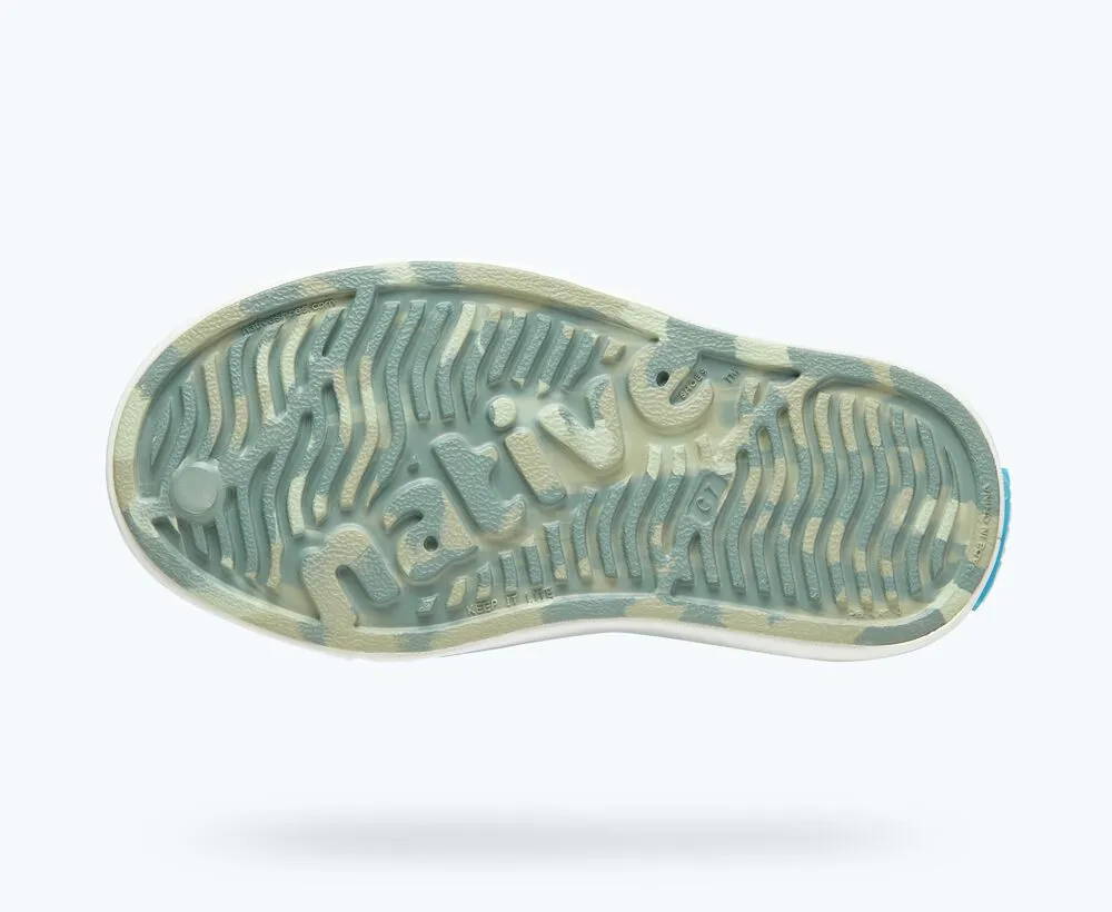 Native Jefferson Marble Shoes - Elm Green / Shell White / Folk Marble