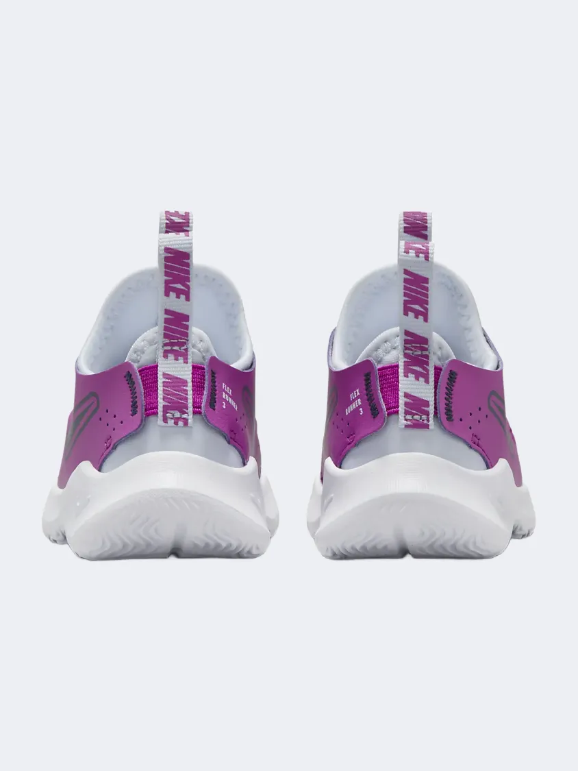 Nike Flex Infant Boys Running Shoes Grey/Fuchsia