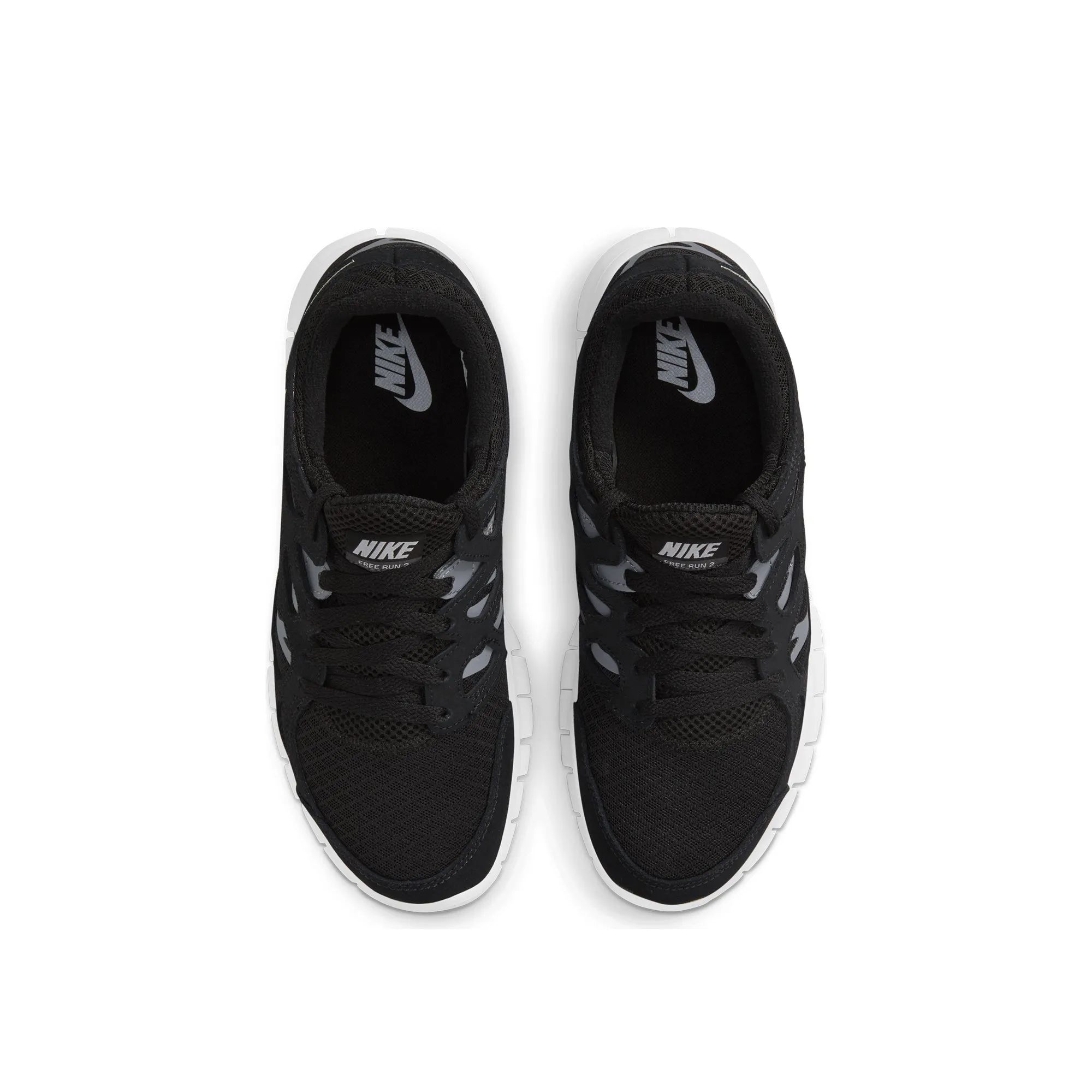 Nike Womens Free Run 2 Shoes 'Black/White/Dark Grey'
