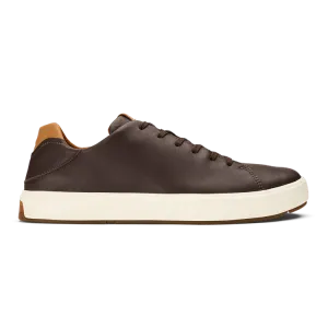 OluKai Men's Lae'ahi Li'Ili Leather Sneakers- Dark Java