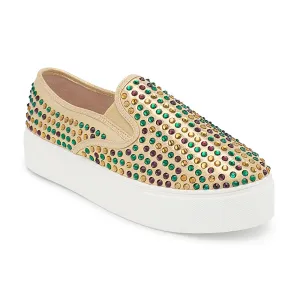 Pauline 32 Gold Mardi Gras Slip-on Sneaker