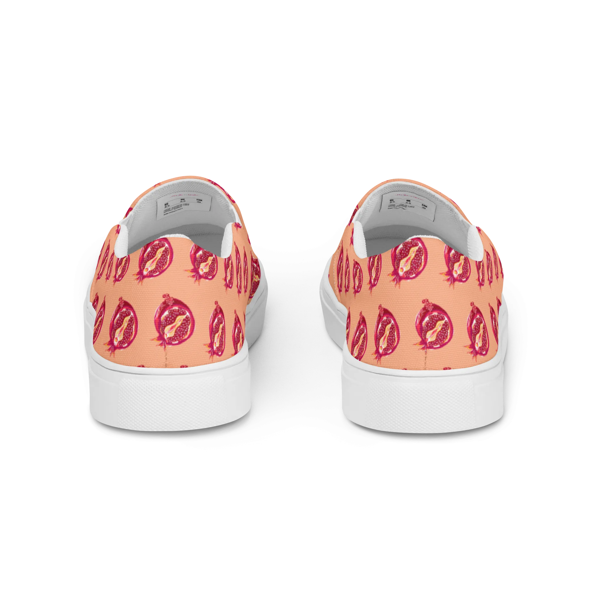 Pomegranate Vulva- Women’s slip-on canvas sneakers