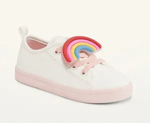Rainbow Faux-Leather Slip-On Sneakers