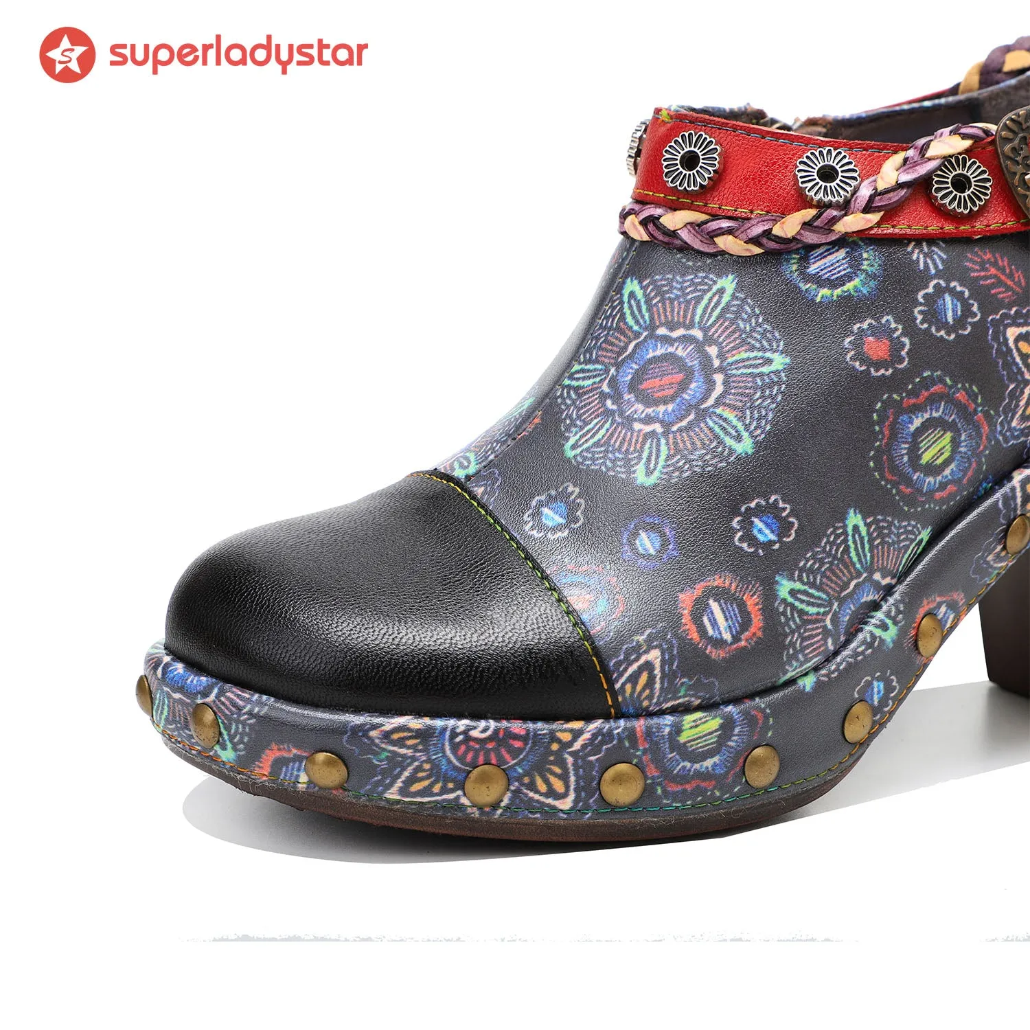 Retro Heavy Industry Style Comfortable Thick Heel Pumps