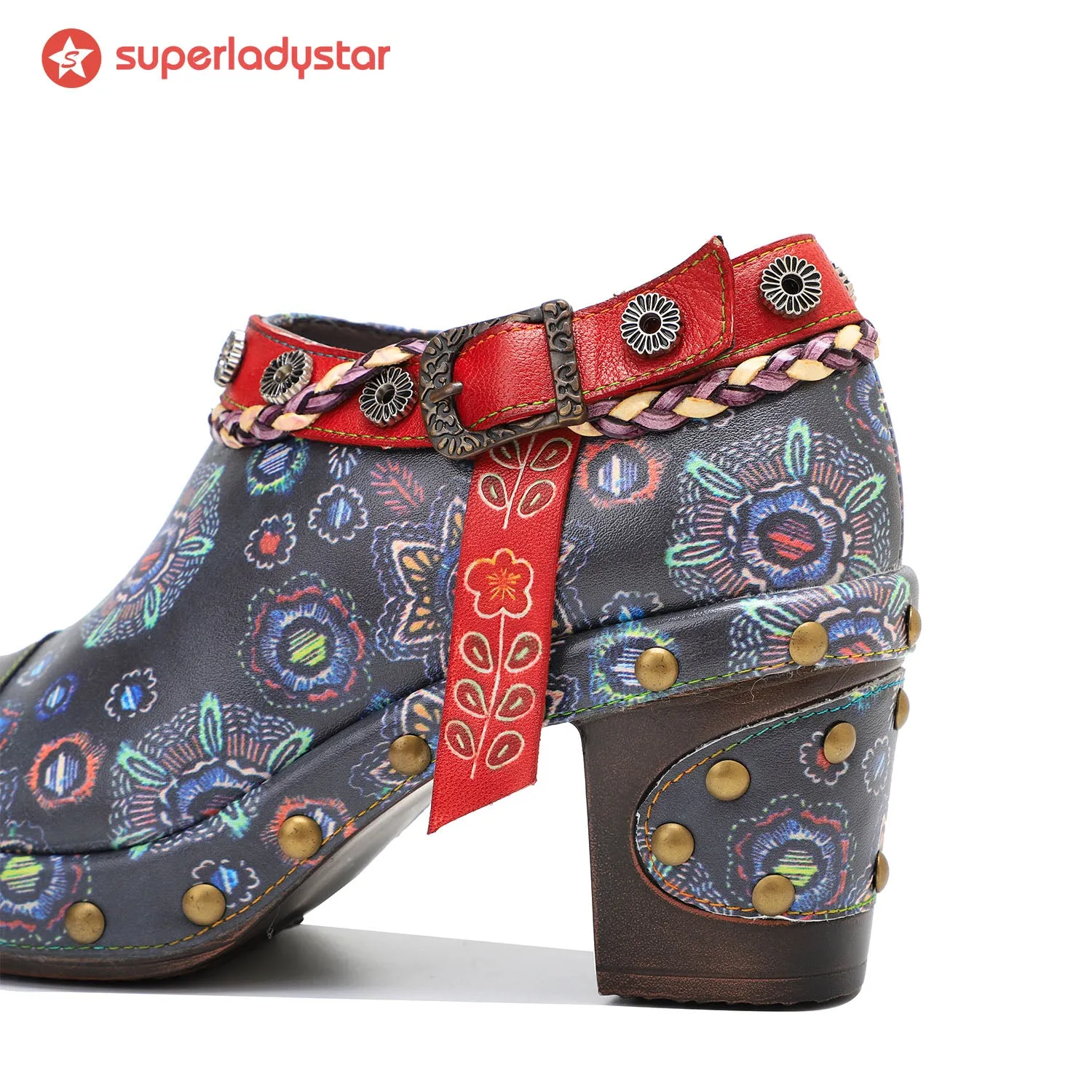 Retro Heavy Industry Style Comfortable Thick Heel Pumps