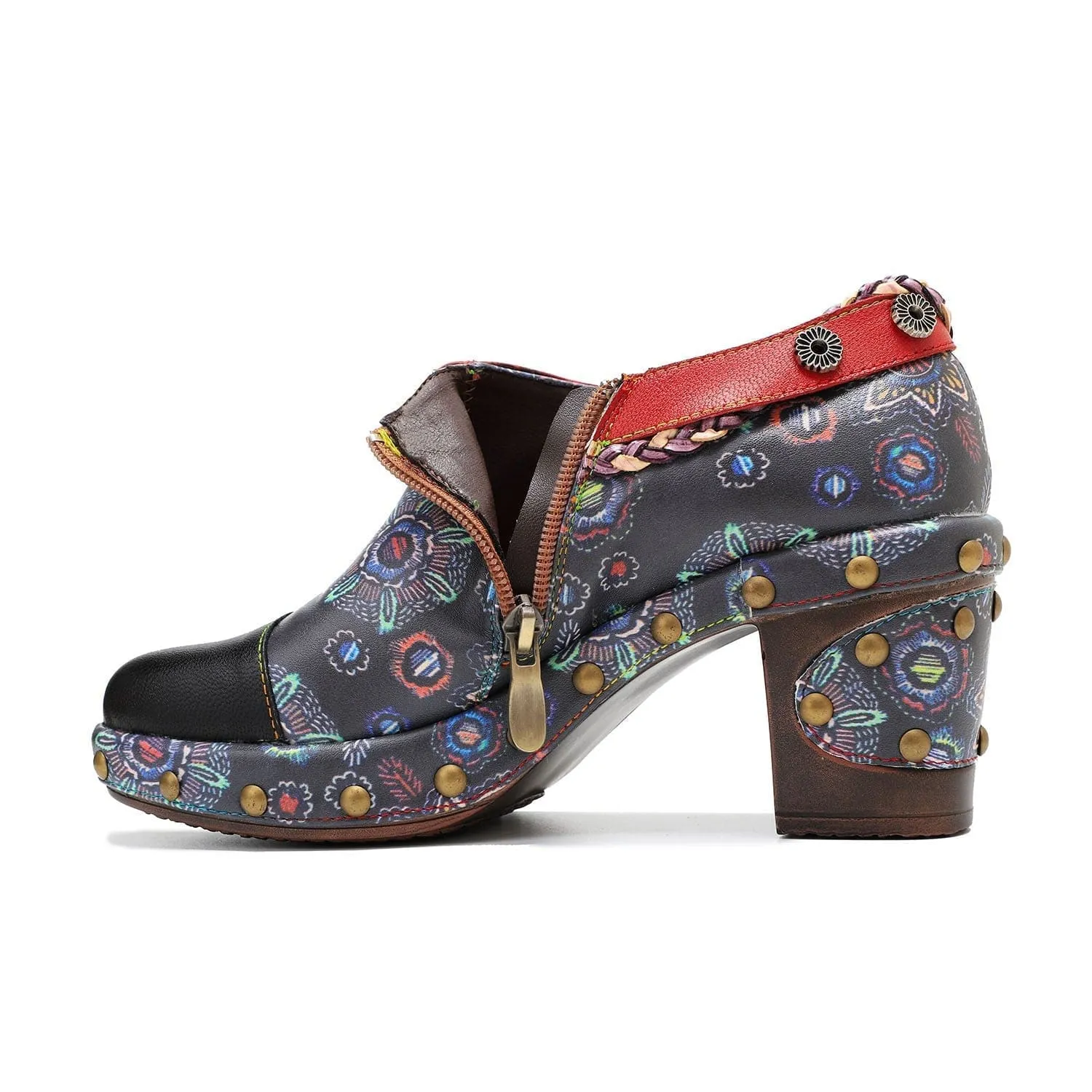 Retro Heavy Industry Style Comfortable Thick Heel Pumps