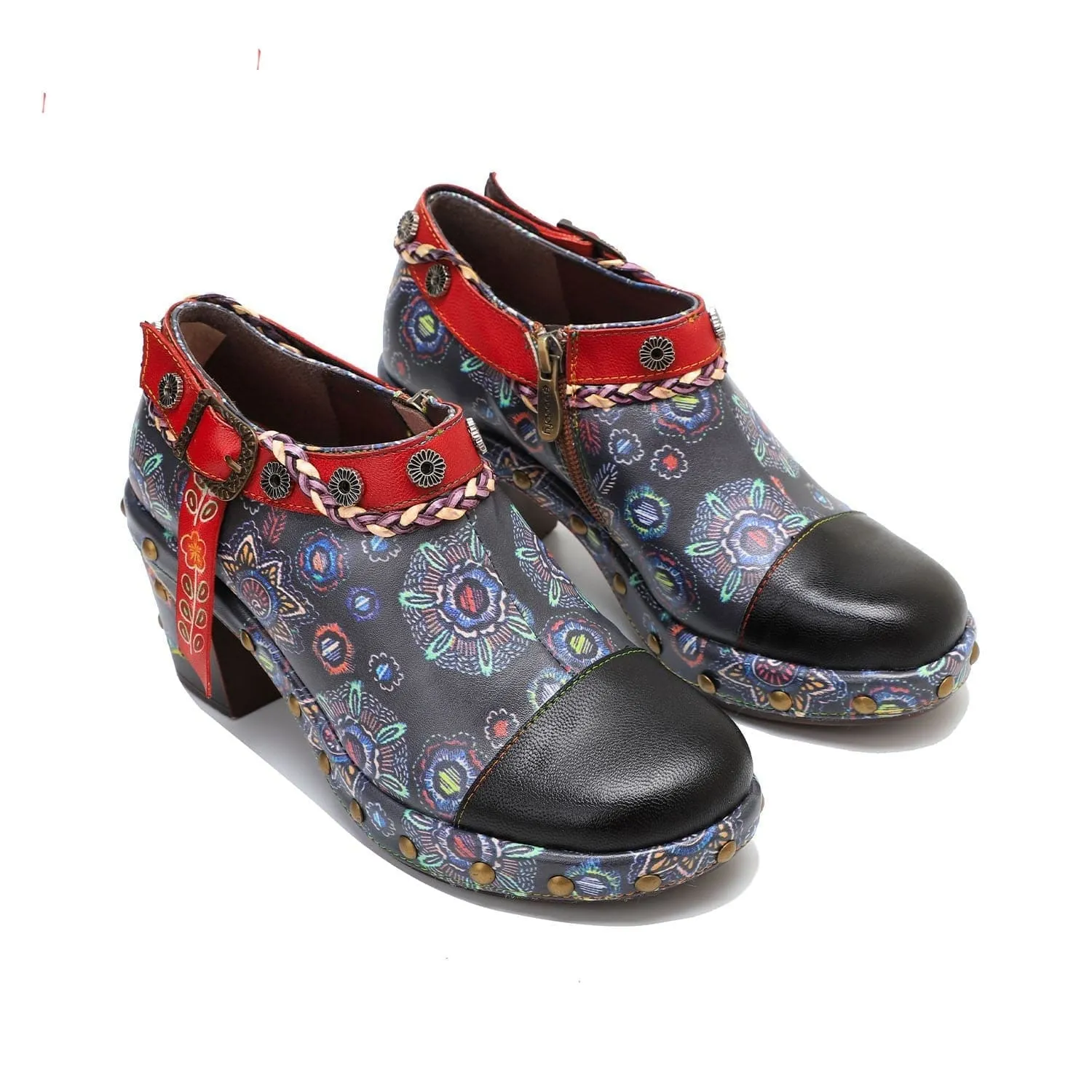Retro Heavy Industry Style Comfortable Thick Heel Pumps