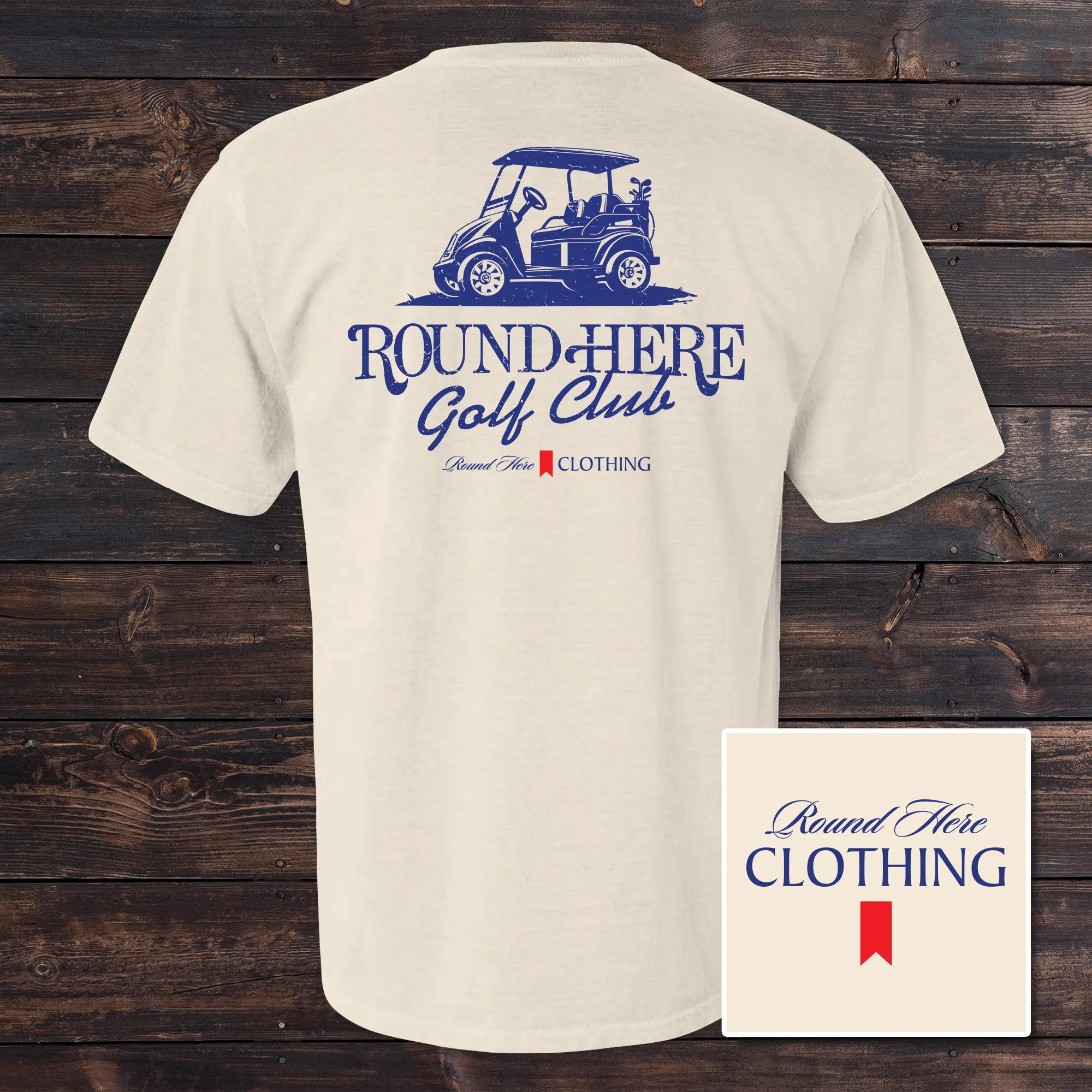 'Round Here Clothing Golf Cart Golf Club