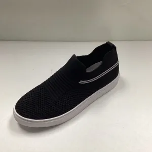SALE SP24 Venettini Aster Ankle Trimmed Black Knitted Sock Sneaker