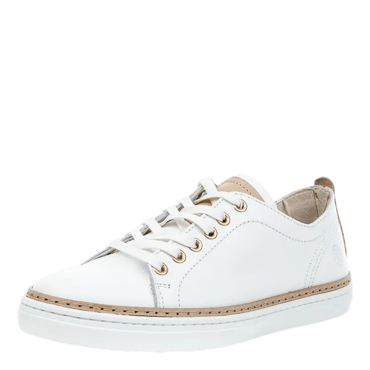 Silvermine Low Leather White