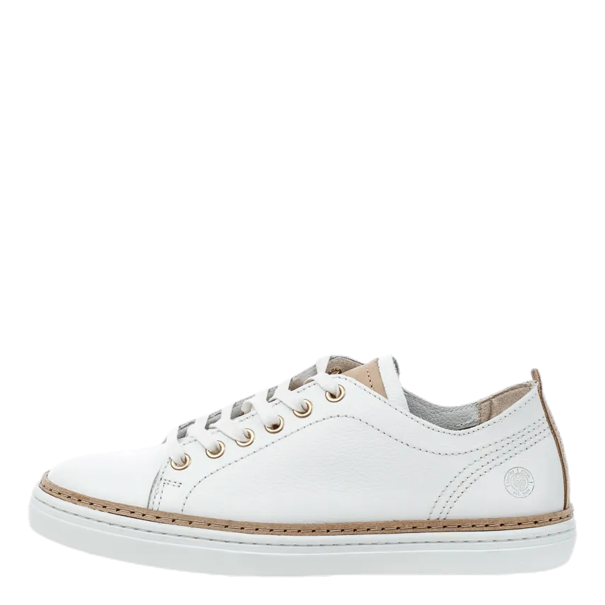 Silvermine Low Leather White