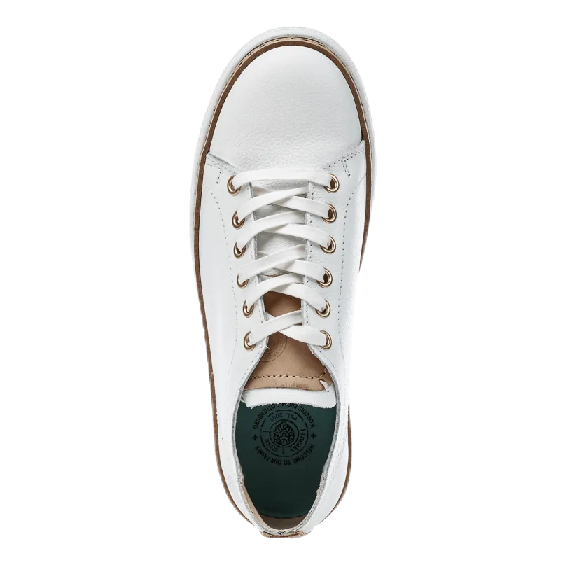 Silvermine Low Leather White