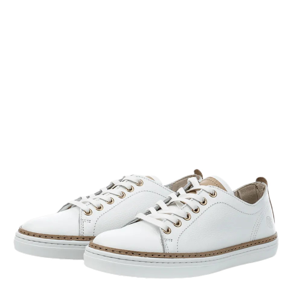 Silvermine Low Leather White