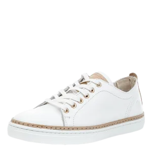Silvermine Low Leather White