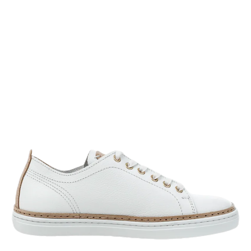 Silvermine Low Leather White