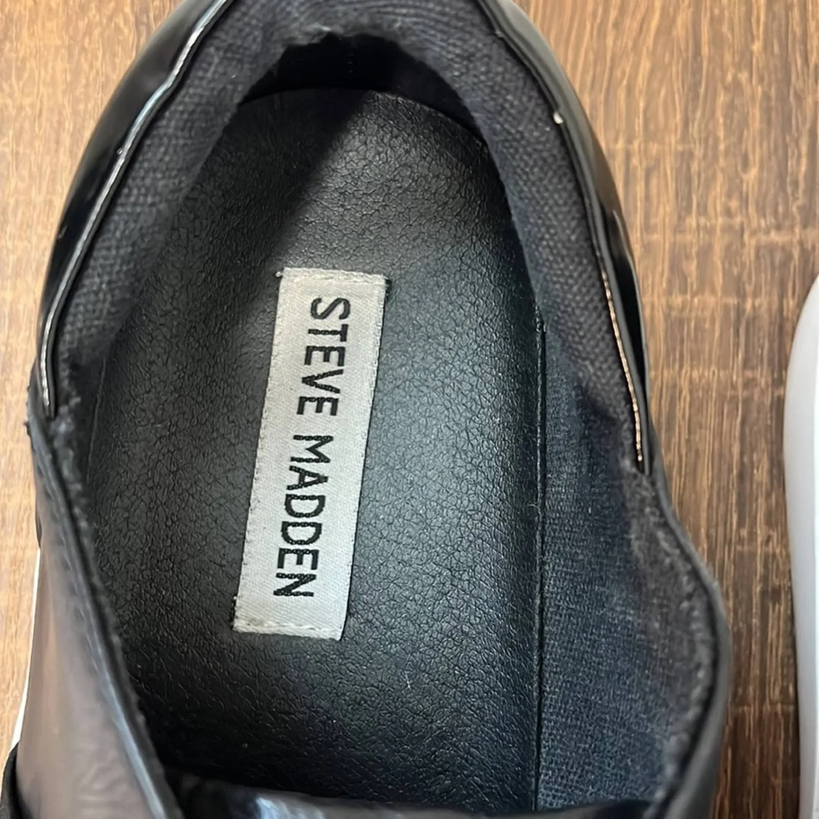 Size 10 Steve Madden Black Slip On Edison Sneakers